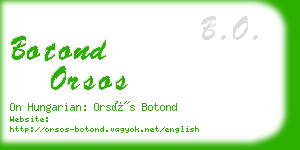 botond orsos business card